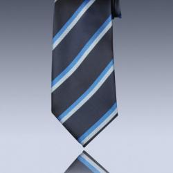 Cravate à crochets 2012 marine rayures bleues n°47