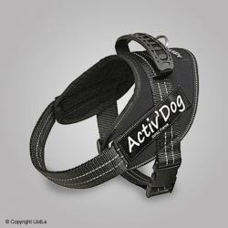 Harnais nylon Activ'Dog Pro luxe noir