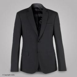 Veste de costume SEATTLE noire laine polyester elasthane NOIR