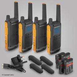 Pack de 4 portatifs Motorola T82 Extreme Quad (avec chargeur)