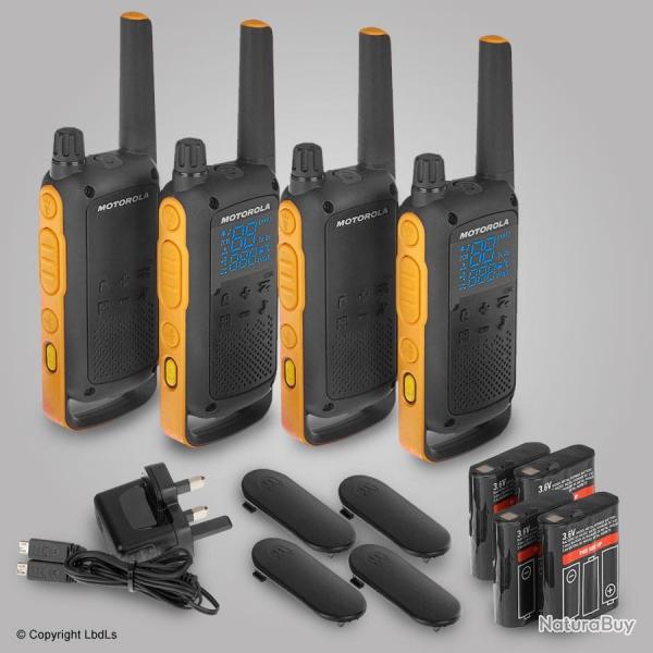 Pack de 4 portatifs Motorola T82 Extreme Quad (avec chargeur)