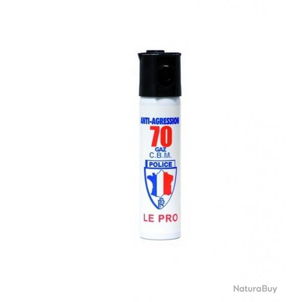 Bombe lacrymogene anti agression CS GAZ CBM  75ml