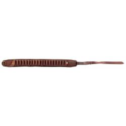 Cartouchières croupon ciré marron à tubes - Cal 12