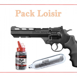REVOVLER CO2 VIGILANTE +1500 Plombs Ronds+5 capsules CO2 "Pack Loisir"