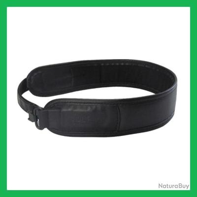 Tourbon Bretelle De Fusil En Cuir Réglable – Noire – Pour Carabine Et Fusil De Chasse