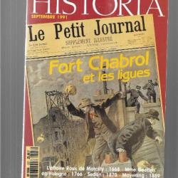 fort chabrol et les ligues, sedan 1870, beaux jours de montparnasse , historia n°537 septembre 1991