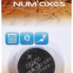 BLISTE DE 1 PILE NUM'AXES MOD. CR2450 3V 600 MAH