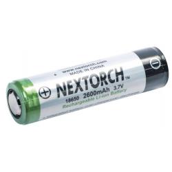 ACCU RECHARGEABLE - NEXTORCH MOD. 18650 3,7V 2600 ...
