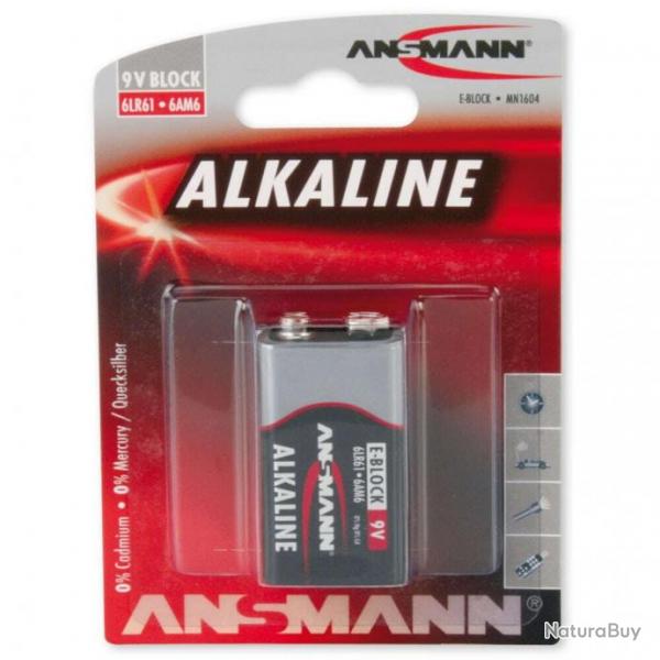 Pile alcaline 6LR61 9 volts - Ansmann
