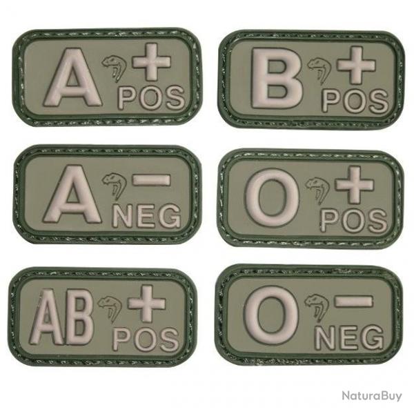 Patch PVC Groupe sanguin vert