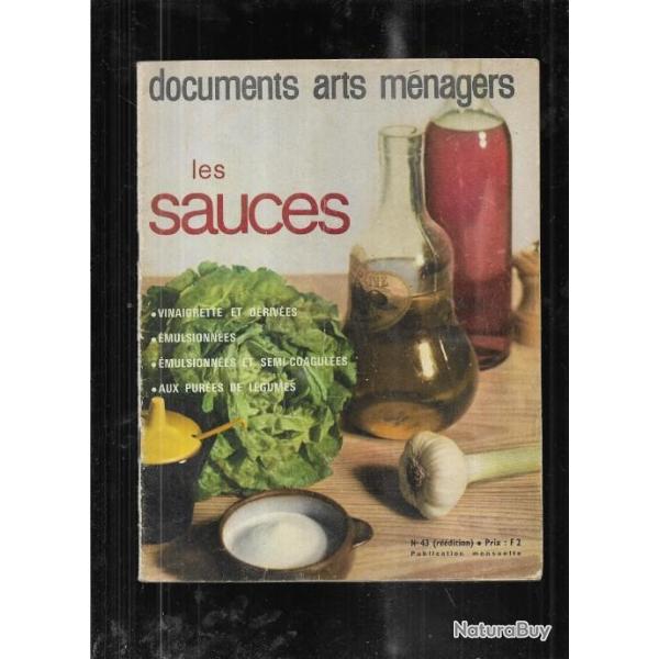 documents arts mnagers ,  fascicule , les sauces
