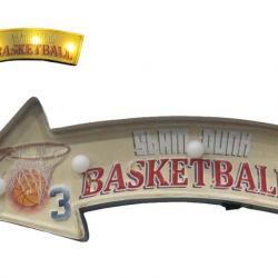 Enseigne vintage 3D à Led / Basketball