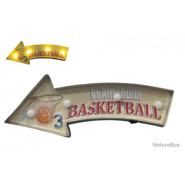 Enseigne vintage 3D  Led / Basketball  offrir