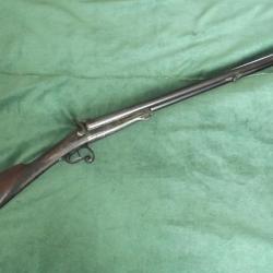 Beau Fusil de chasse juxtaposé a broche avec platine et carcasse jaspée stéphanois fin XIXe