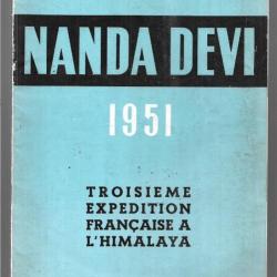 nanda devi 1951 troisième expédition française à l'himalaya , plaquette connaissance du monde ?