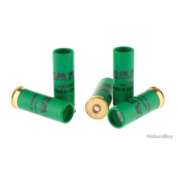 Cartouches de chevrotines caoutchouc cal 12