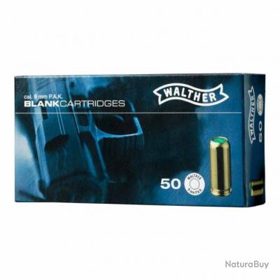 Boite de 50 Balles à Blanc Calibre 9mm P.A.K. Walther