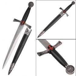 Dague Couteau Templière avec fourreau de 40 cm