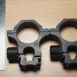 Colliers médium see-tru pour montage lunette de corps de 22 mm sur rail de 8 mm