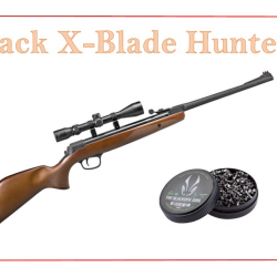 Pack Carabine 19,5J X-BLADE HUNTER cal. 4,5 mm + 500 Plombs + lunette