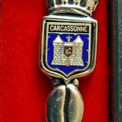 Cuillère de collection, blason Carcassonne (avec écrin).