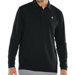 Polo Sport anti UV pour homme Manches longues Erodym Golf Noir Noir
