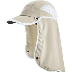 Casquette sport anti UV avec protège nuque pour adulte - Agilité - Pierre / Blanc Beige L/XL