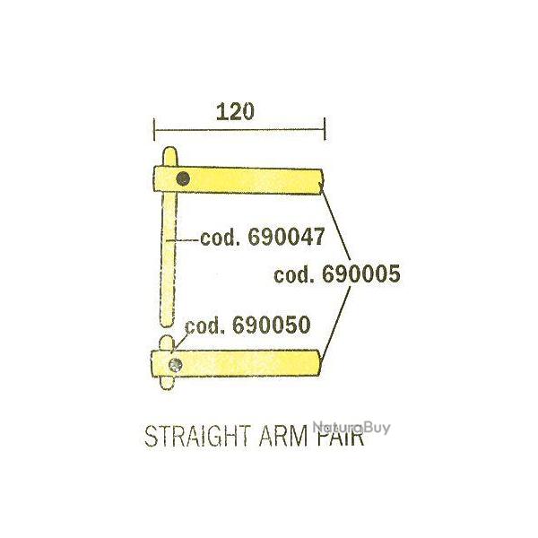 Jeu de bras droits, longueur 120mm + jeu d'lectrodes droites Telwin 803151