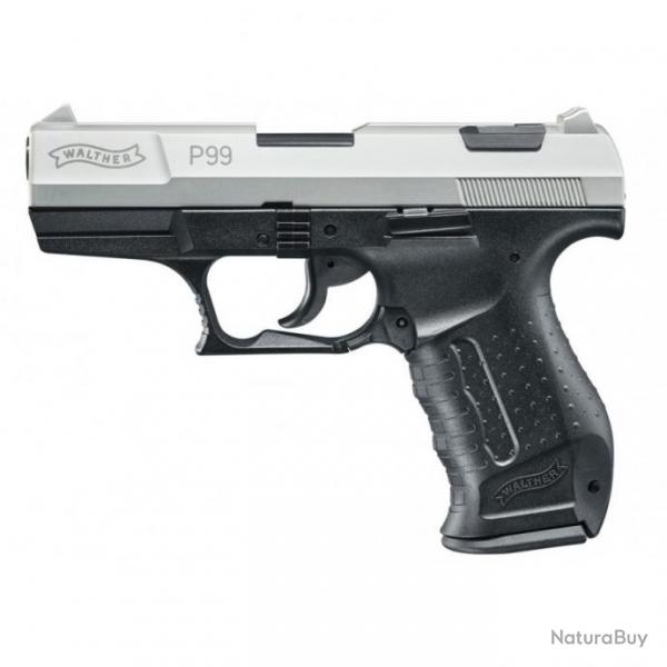 Pistolet  blanc Walther P99 Cal.9mm PAK - Bicolor
