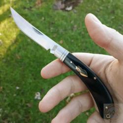 Couteau Rough Ryder Bow Trapper T10 High-Speed Tool Manche Black Micarta RR2176