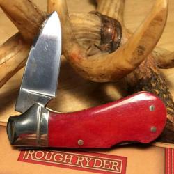 Couteau Canif Rough Rider Cub Red Bone Lame Acier 440 Manche Os Lockback RR2227