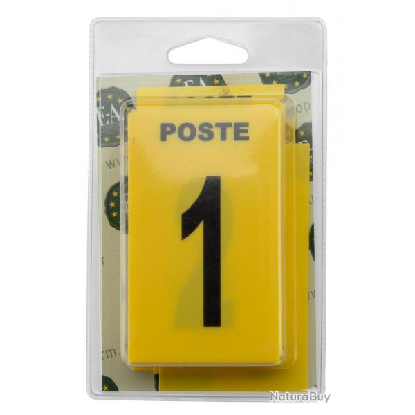 Lot de 27 plaques postes de chasse. Jaune