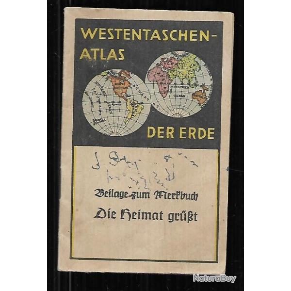 atlas allemand 1942, westentaschen atlas der erde