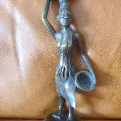 Statue Femme Africaine Bronze
