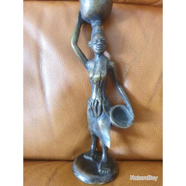 Statue Femme Africaine Bronze