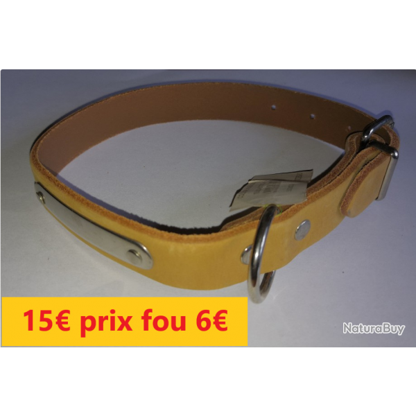 collier de chien en nubuck  52 cms  largeur 2,5        500N25