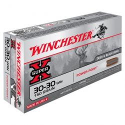 Munitions balles Winchester Super X Power Point 30-30WIN 150gr 9.72g boite de 20