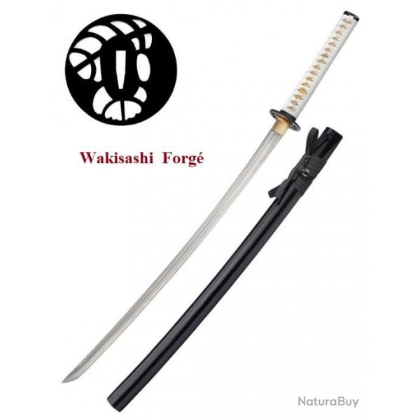 Wakisashi pratical forg Lame tremp / couleur noir et blanc  offrir