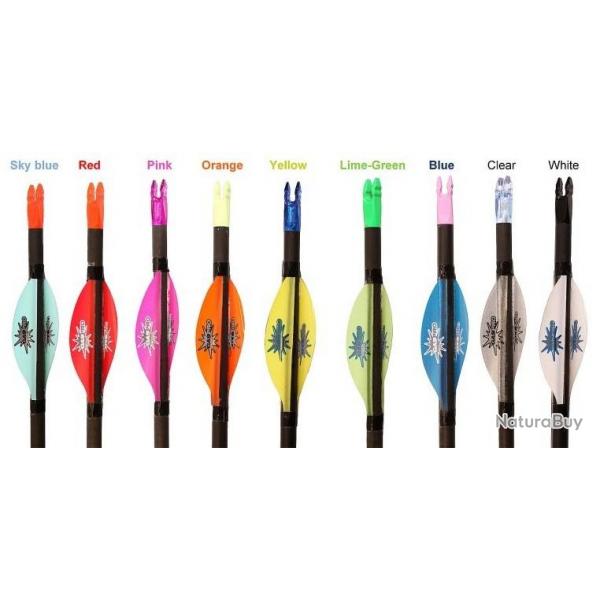 GASPRO - Plumes OLYMPIC 1.75" DROITIER (RH) ORANGE