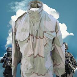 Armée Américaine - Parka avec capuche camouflage désert - Taille M  ( Jamais porté )