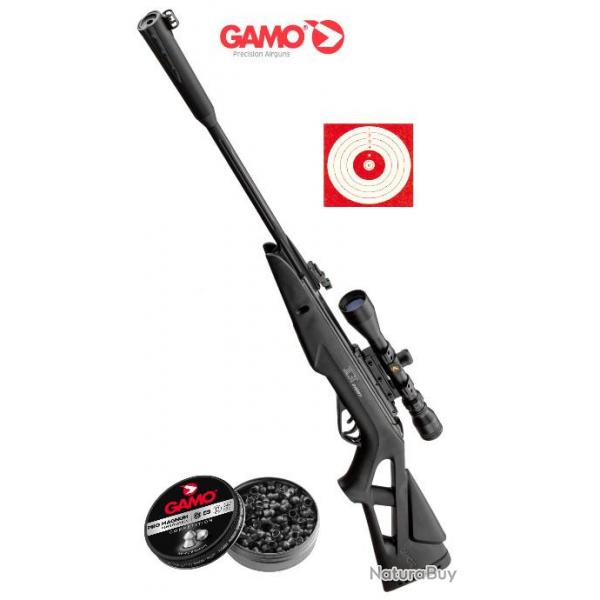 PROMO - Pack Gamo Whisper IGT + Lunette 3-9x40 Gamo  + 250 Plombs  + 10 Cibles