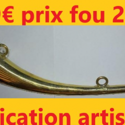 corne plate laiton 26 cm cintrée "fabrication artisanale"  son AIGU et fort         ref26-1