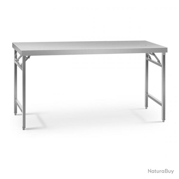 Table de travail pliante 60 x 180 cm capacit de 230 kg inox 14_0003709