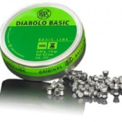 Plombs RWS DIABOLO BASIC Cal.4,5 0.45g 7gr PAR 1000 (2 boites de 500)