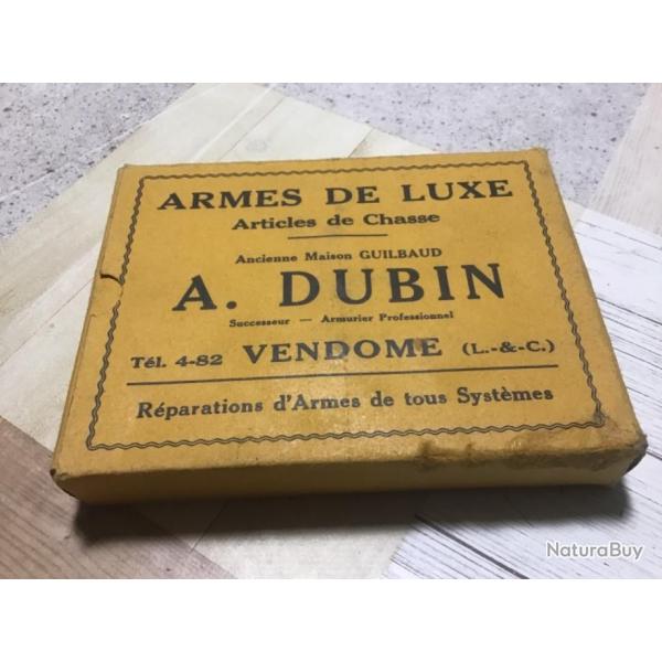 BOITE DE 8 CARTOUCHES ARMURIER A.DUBIN  VENDOME DE CALIBRE 16