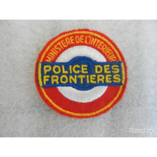 ancien insigne badge tissu.PAF Police Nationale - Police des Frontires