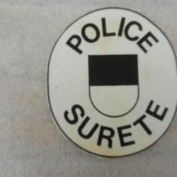 ancien insigne badge tissu Police Sûreté