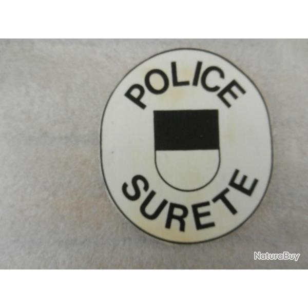ancien insigne badge tissu Police Sret