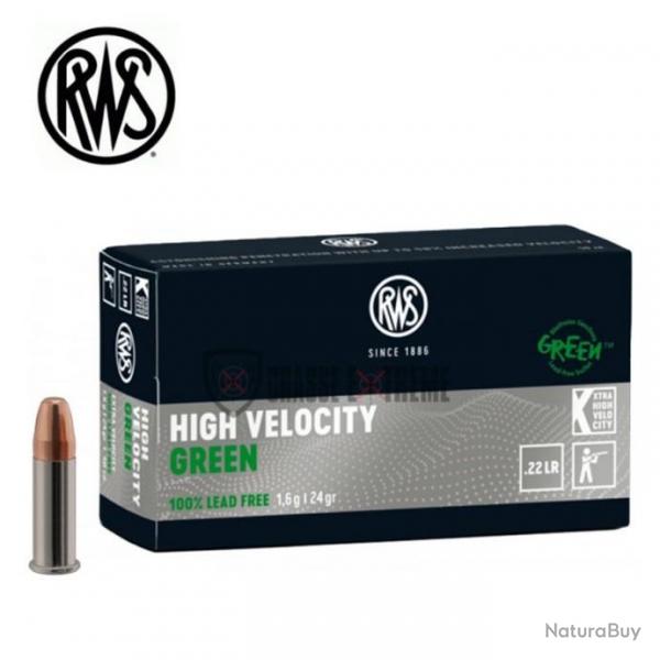 50 Munitions RWS High Velocity Green cal 22 Lr 24gr