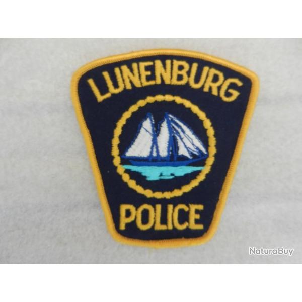 ancien insigne badge tissu Police Canada Lunenburg